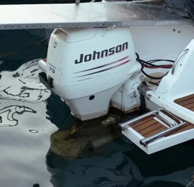 disassembled outboard engine block showing precision internal parts and clean surfaces - Rebuilt outboard motors
